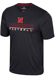 Colosseum Nebraska Cornhuskers Black Bird Law GCC Football Short Sleeve T Shirt