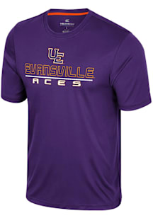 Colosseum Evansville Purple Aces Purple Bird Law GCC Short Sleeve T Shirt