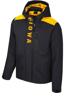 Mens Iowa Hawkeyes Black Colosseum The One Full Zip Heavyweight Jacket