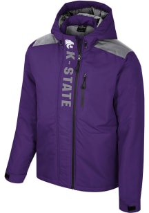 Colosseum K-State Wildcats Mens The One Full Zip Heavyweight Jacket - Purple