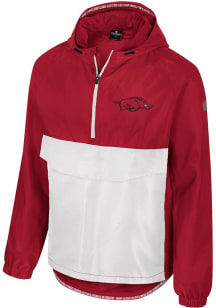 Colosseum Arkansas Razorbacks Mens Cardinal Reloaded Zip Anorak Light Weight Jacket