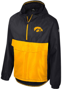 Mens Iowa Hawkeyes Black Colosseum Reloaded Zip Anorak Light Weight Jacket