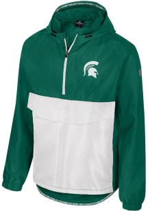 Mens Michigan State Spartans Green Colosseum Reloaded Zip Anorak Light Weight Jacket