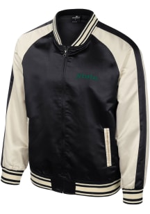 Mens Michigan State Spartans Black Colosseum Cyberpunk Sateen Bomber Light Weight Jacket