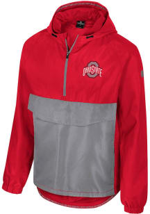 Mens Ohio State Buckeyes Red Colosseum Reloaded Zip Anorak Light Weight Jacket