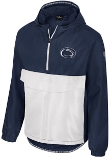 Mens Penn State Nittany Lions Navy Blue Colosseum Reloaded Zip Anorak Light Weight Jacket