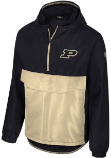 Mens Purdue Boilermakers Black Colosseum Reloaded Zip Anorak Light Weight Jacket