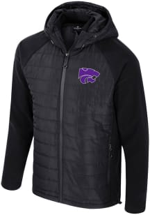 Mens K-State Wildcats Black Colosseum Block The Sun Medium Weight Jacket