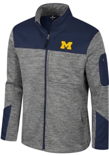 Mens Michigan Wolverines Grey Colosseum Guard Medium Weight Jacket