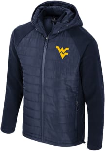 Colosseum West Virginia Mountaineers Mens Navy Blue Block The Sun Medium Weight Jacket
