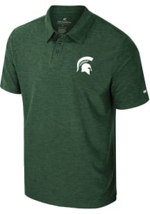 Mens Michigan State Spartans Green Colosseum Revolution Short Sleeve Polo Shirt