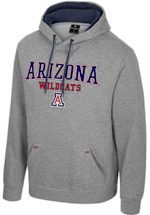 Colosseum Arizona Wildcats Mens Grey Charlie Long Sleeve Hoodie