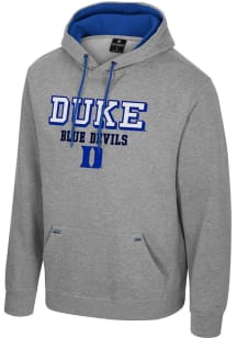 Colosseum Duke Blue Devils Mens Grey Charlie Long Sleeve Hoodie