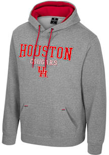 Colosseum Houston Cougars Mens Grey Charlie Long Sleeve Hoodie