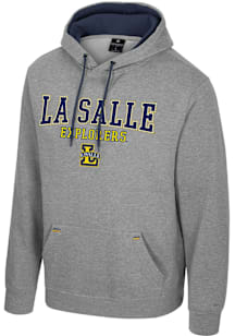 Colosseum La Salle Explorers Mens Grey Charlie Long Sleeve Hoodie