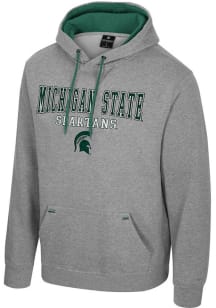 Mens Michigan State Spartans Grey Colosseum Charlie Hooded Sweatshirt