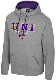 Colosseum Northern Iowa Panthers Mens Grey Charlie Long Sleeve Hoodie