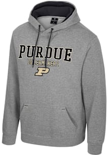 Colosseum Purdue Boilermakers Mens Grey Charlie Long Sleeve Hoodie