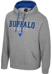 Colosseum Buffalo Bulls Mens Grey Charlie Long Sleeve Hoodie
