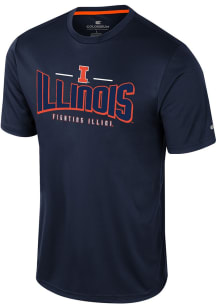 Illinois Fighting Illini Navy Blue Colosseum Two Pills Short Sleeve T Shirt