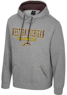 Mens Western Michigan Broncos Grey Colosseum Charlie Hooded Sweatshirt