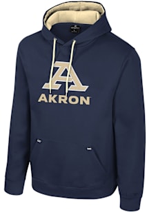 Colosseum Akron Zips Mens Navy Blue Charlie Long Sleeve Hoodie