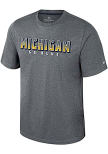 Colosseum Michigan Wolverines Charcoal Forget Short Sleeve T Shirt