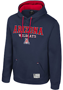 Colosseum Arizona Wildcats Mens Navy Blue Charlie Long Sleeve Hoodie
