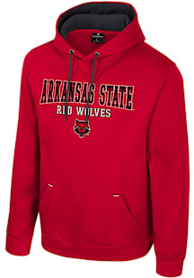 Colosseum Arkansas State Red Wolves Mens Red Charlie Long Sleeve Hoodie