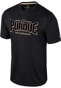 Purdue Boilermakers Black Colosseum Two Pills Short Sleeve T Shirt