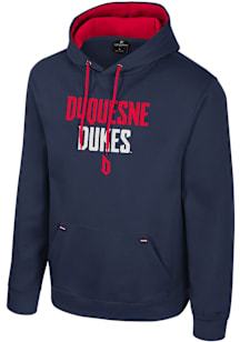Colosseum Duquesne Dukes Mens Navy Blue Charlie Long Sleeve Hoodie