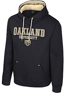 Colosseum Oakland University Golden Grizzlies Mens Black Charlie Long Sleeve Hoodie