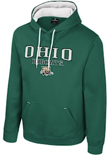 Colosseum Ohio Bobcats Mens Green Charlie Long Sleeve Hoodie