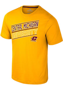 Colosseum Central Michigan Chippewas Gold Truth Short Sleeve T Shirt