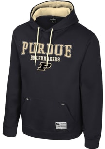 Mens Purdue Boilermakers Black Colosseum Charlie Hooded Sweatshirt