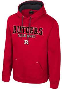 Mens Rutgers Scarlet Knights Red Colosseum Charlie Hooded Sweatshirt