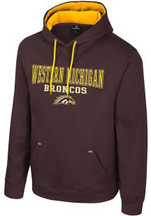 Mens Western Michigan Broncos Brown Colosseum Charlie Hooded Sweatshirt