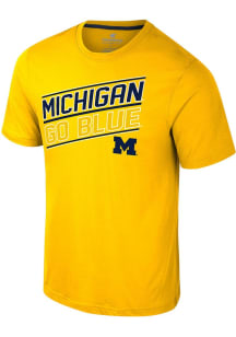 Colosseum Michigan Wolverines Yellow Truth Short Sleeve T Shirt