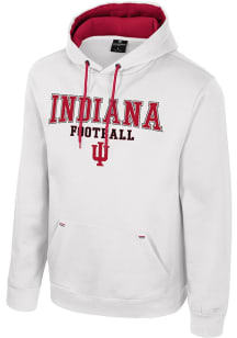 Mens Indiana Hoosiers White Colosseum Charlie GCC Football Hooded Sweatshirt