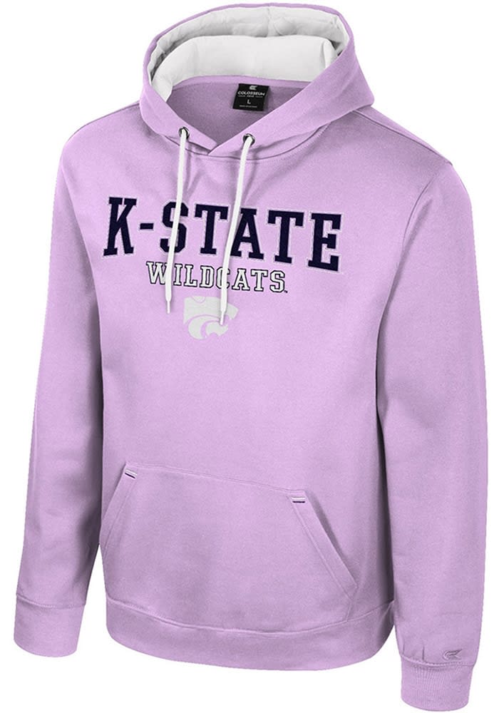 Colosseum Mens LAVENDER K-State Wildcats Charlie Hoodie