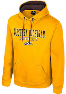 Colosseum Western Michigan Broncos Mens Gold Charlie GCC Hockey Long Sleeve Hoodie
