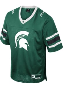 Mens Michigan State Spartans Green Colosseum Field Time Football Jersey