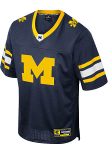 Colosseum Michigan Wolverines Navy Blue Field Time Football Jersey