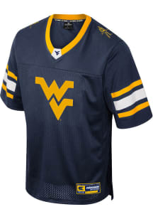 Colosseum West Virginia Mountaineers Navy Blue Field Time Football Jersey