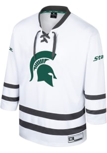 Mens Michigan State Spartans White Colosseum On The Ice Hockey Jersey