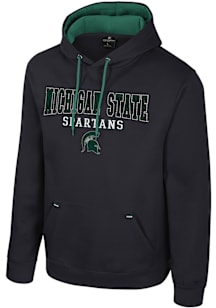 Colosseum Michigan State Spartans Mens Black Charlie Long Sleeve Hoodie
