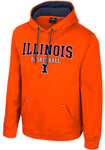 Colosseum Illinois Fighting Illini Mens Orange Charlie Long Sleeve Hoodie