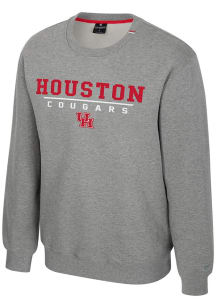 Colosseum Houston Cougars Mens Grey Charlie Long Sleeve Crew Sweatshirt