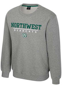 Colosseum Northwest Missouri State Bearcats Mens Grey Charlie Long Sleeve Crew Sweatshirt