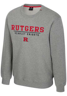 Mens Rutgers Scarlet Knights Grey Colosseum Charlie Crew Sweatshirt